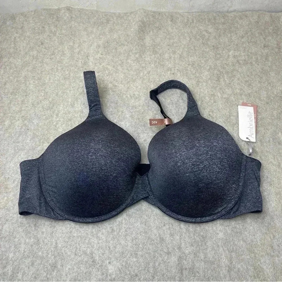 Ambrielle Everyday Full Coverage Dark Gray Bra Womens size 42C - Picture 12 of 14